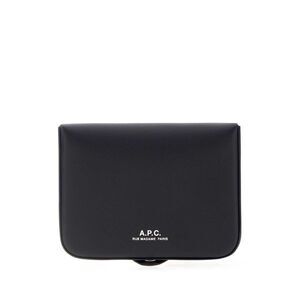 A.P.C. Men Navy Blue Leather Card Holder